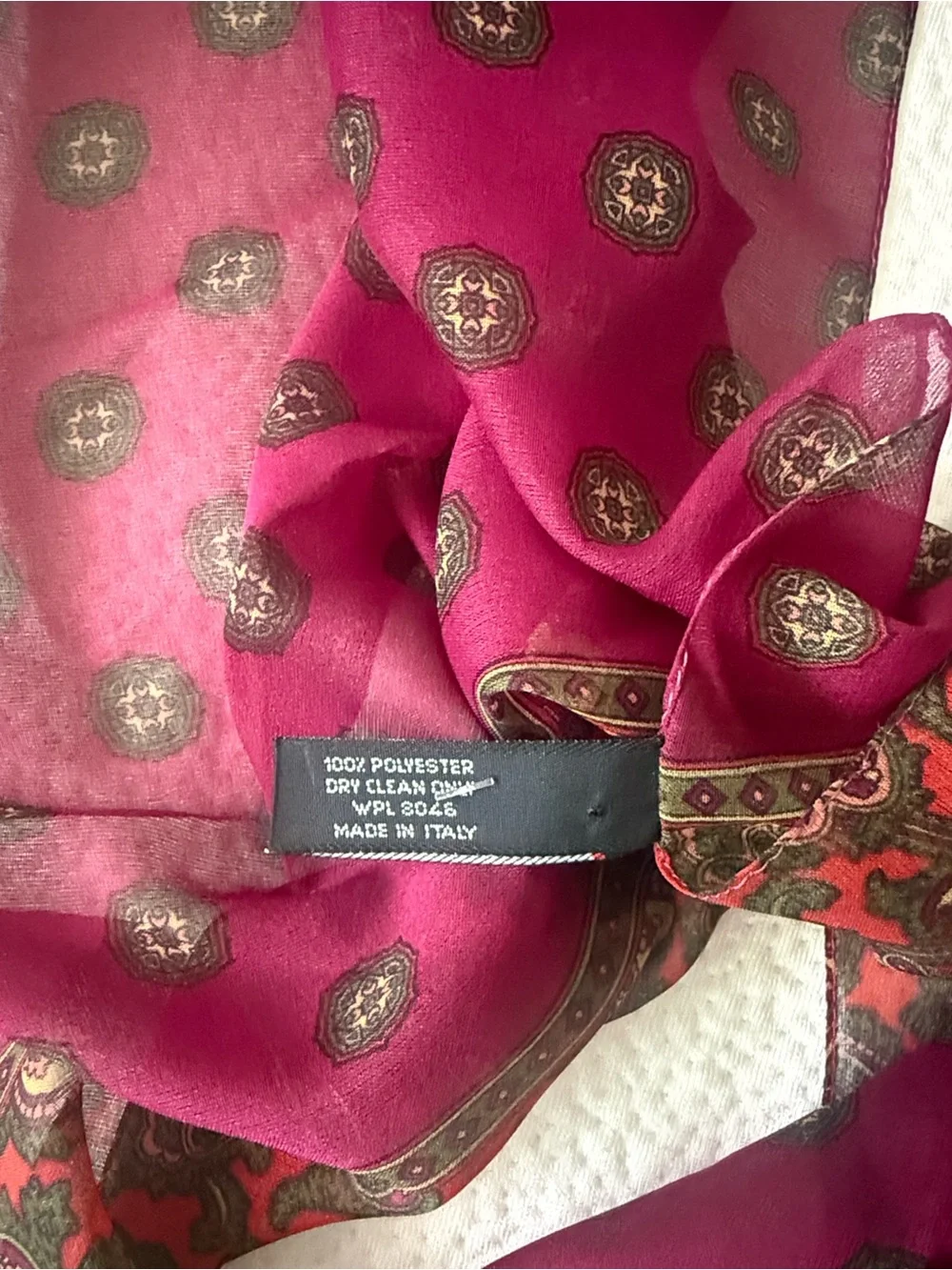 Morgan Taylor Plum Paisley Medallion Silk Scarf